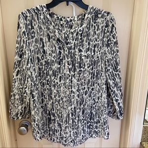 NYDJ 3/4 Sleeve Henley Blouse